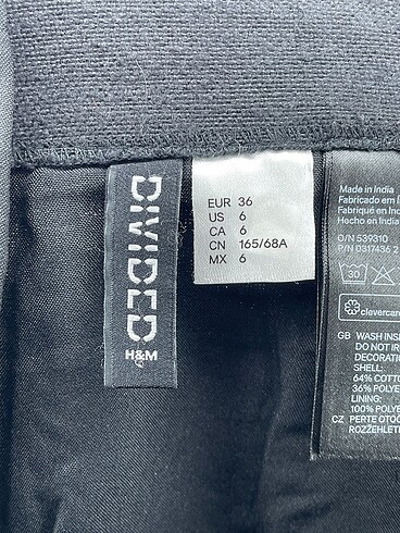 36 Beden çeşitli Renk H&M Mini Etek %70 İndirimli.