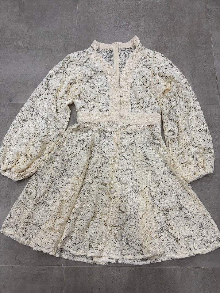 Bohem mini beyaz elbise - Görsel 2