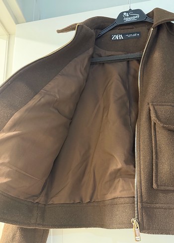 Kahverengi Fermuarlı Kadın Kaban - Görsel 2