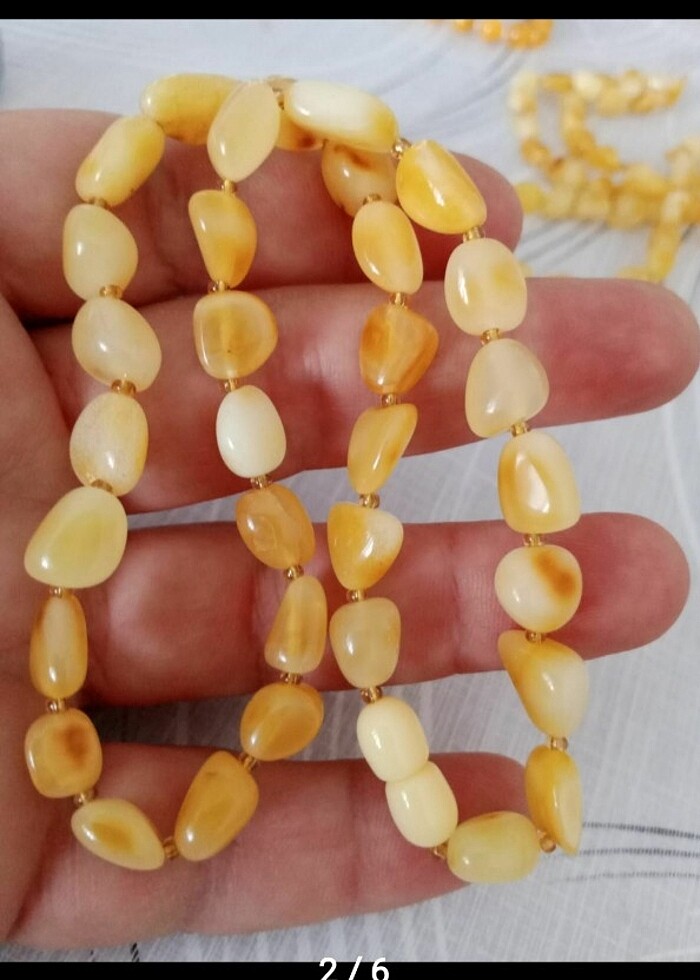 DAMLA kehribar bebek kolyesi 36 cm 9 gram  - Görsel 2