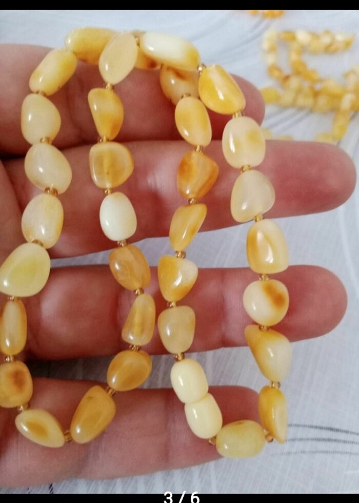 DAMLA kehribar bebek kolyesi 36 cm 9 gram  - Görsel 3