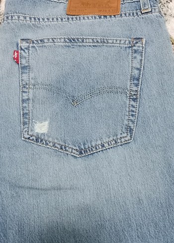 36 Beden mavi Renk Levi's 511 orjinal erkek kot ince 34 beden 32 boy