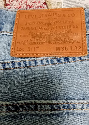 Levi's 511 orjinal erkek kot ince 34 beden 32 boy
