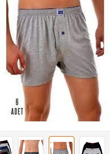 l Beden Tutku bocser Gri Erkek Fitted Boxer Şort L beden