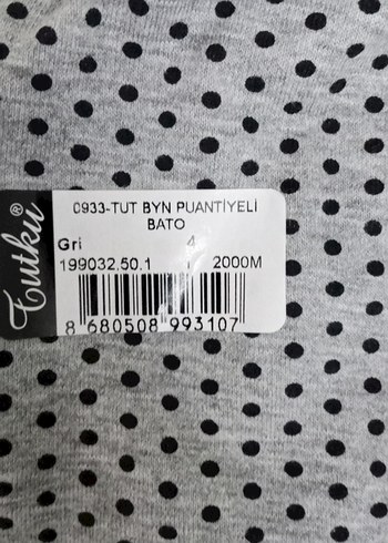 l Beden gri Renk TUTKU Gri Puantiyeli Mini Kadın İç Çamaşırı bato L beden