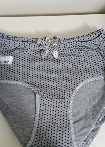 Diğer TUTKU Gri Puantiyeli Mini Kadın İç Çamaşırı bato L beden