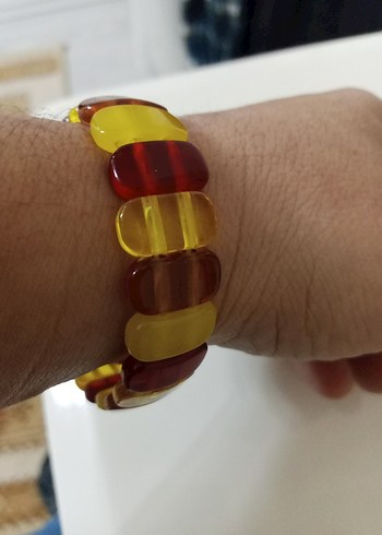 Beyrut toz kehribar bileklik premium 20 cm - Görsel 5