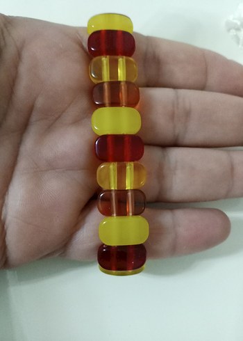 Beyrut toz kehribar bileklik premium 20 cm - Görsel 2