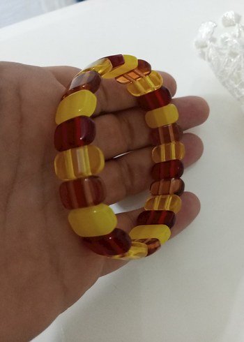 Beyrut toz kehribar bileklik premium 20 cm - Görsel 6