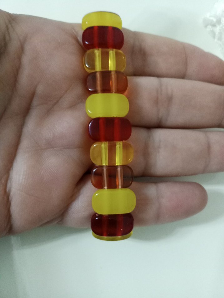 Beyrut toz kehribar bileklik premium 20 cm - Görsel 2