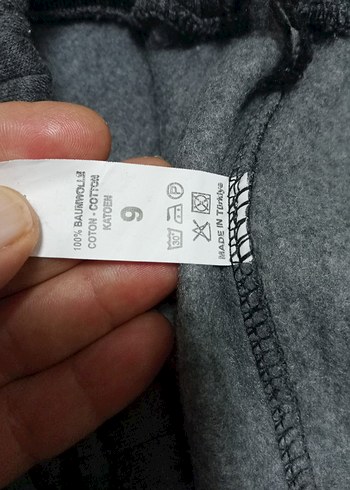 Gri Erkek Fermuarlı Rahat Eşofman Altı XXL beden 111 boy 69 en - Görsel 4