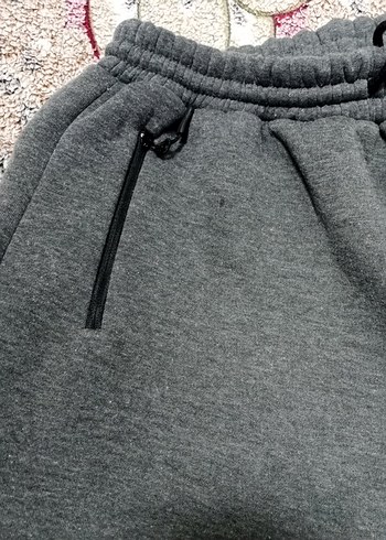 Gri Erkek Fermuarlı Rahat Eşofman Altı XXL beden 111 boy 69 en - Görsel 2