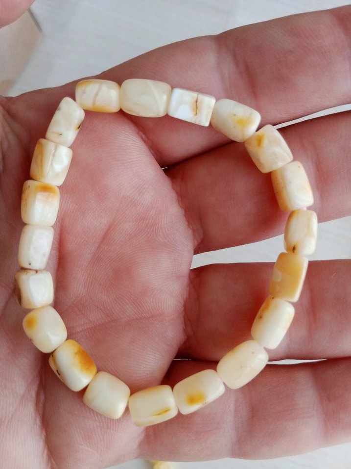 DAMLA Kehribar bileklik 3.84 gram 17 cm boy Boncuklu - Görsel 3