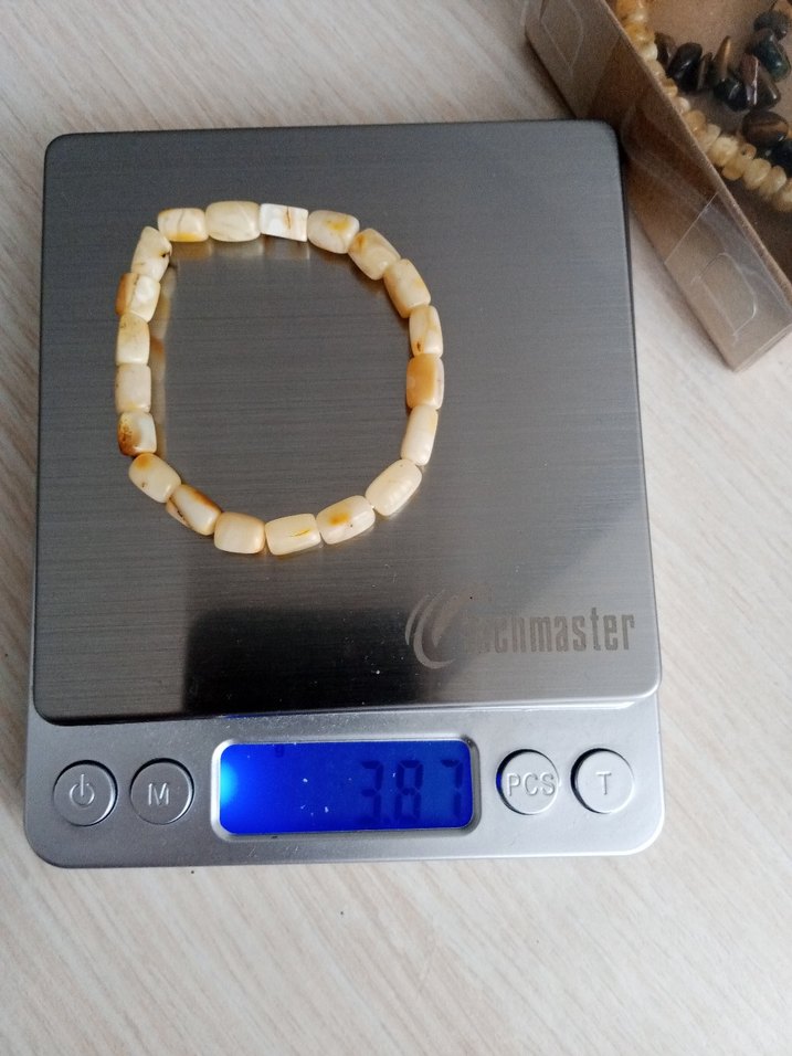 DAMLA Kehribar bileklik 3.84 gram 17 cm boy Boncuklu - Görsel 5