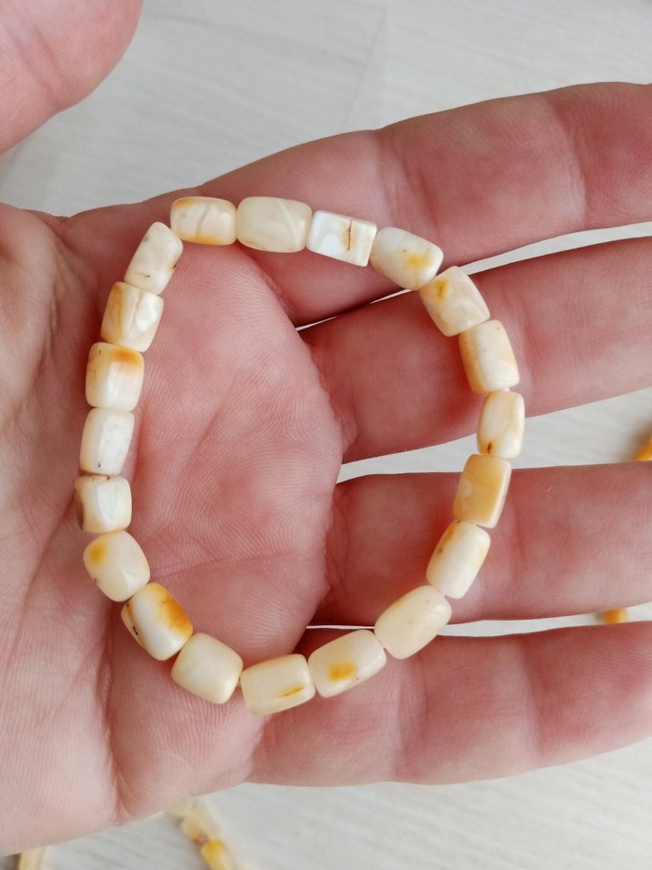 DAMLA Kehribar bileklik 3.84 gram 17 cm boy Boncuklu - Görsel 2