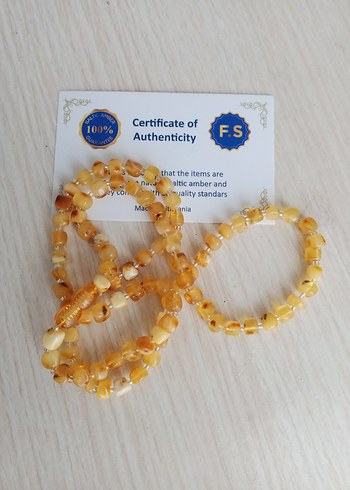 Damla Kehribar kolye 60 cm 11 gram - Görsel 6