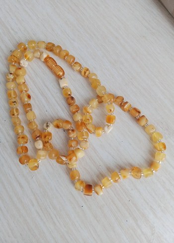 Damla Kehribar kolye 60 cm 11 gram - Görsel 3