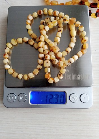 Damla Kehribar kolye 65 cm 12 gram Damla Camel Renk Bohem - Görsel 2