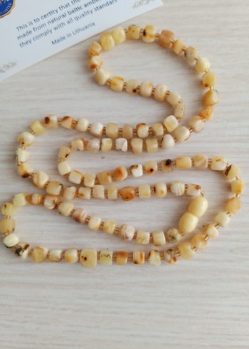 Damla Kehribar kolye 65 cm 12 gram Damla Camel Renk Bohem - Görsel 5