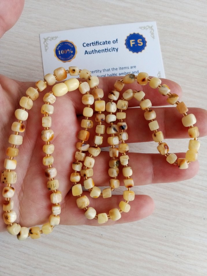 Damla Kehribar kolye 65 cm 12 gram Damla Camel Renk Bohem - Görsel 4