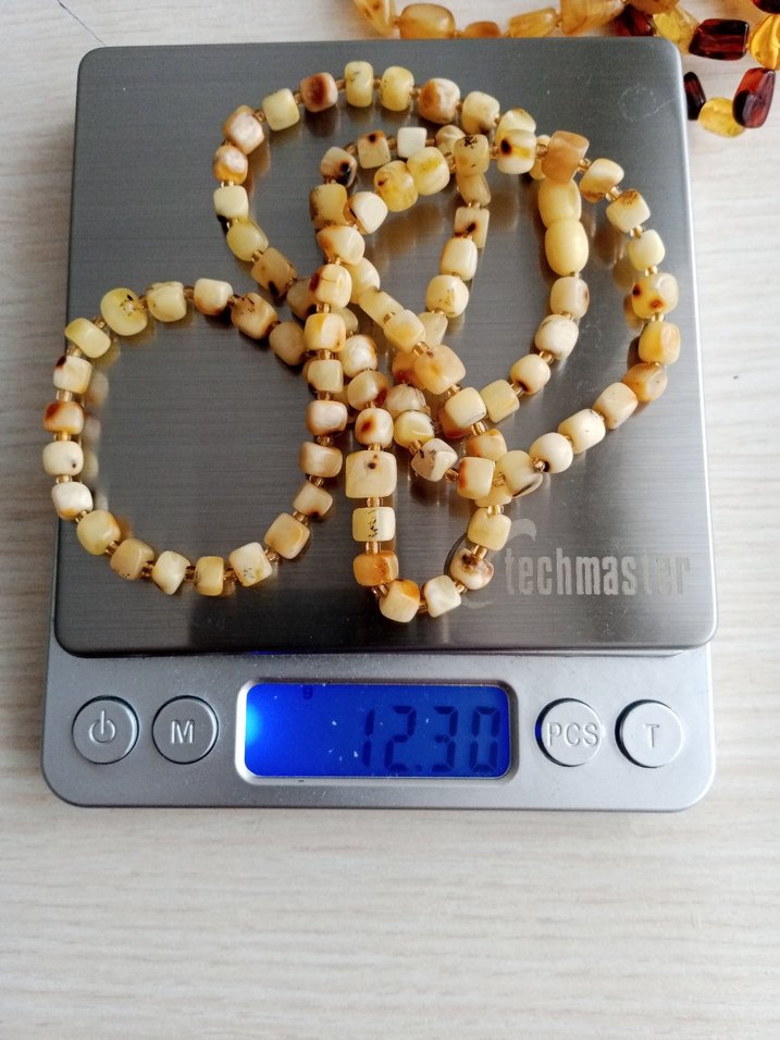 Damla Kehribar kolye 65 cm 12 gram Damla Camel Renk Bohem - Görsel 2