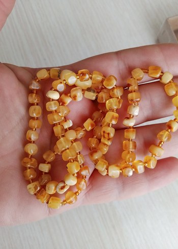 DAMLA Kehribar kolye 60 cm 11 gram boyu - Görsel 4