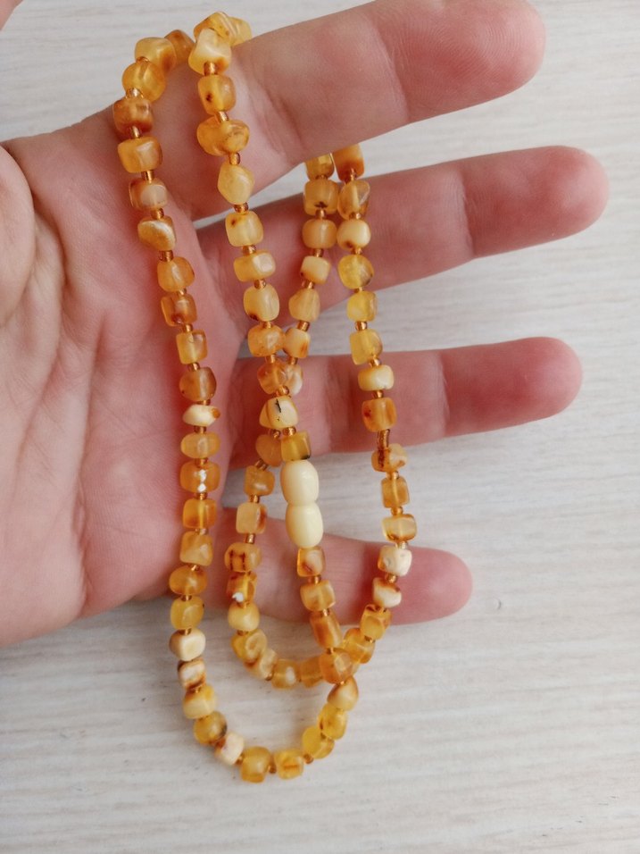 DAMLA Kehribar kolye 60 cm 11 gram boyu - Görsel 3