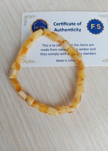 Damla Kehribar bileklik  4 gram 19 cm - Görsel 2