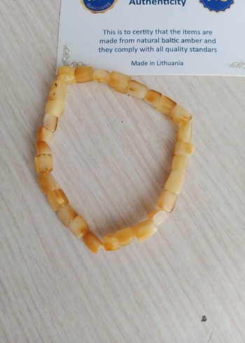 Damla Kehribar bileklik  4 gram 19 cm - Görsel 5