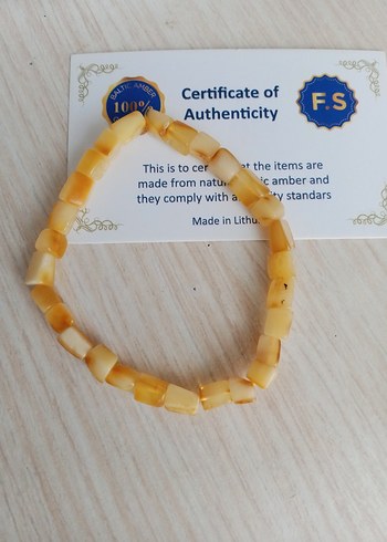 Damla Kehribar bileklik  4 gram 19 cm - Görsel 3