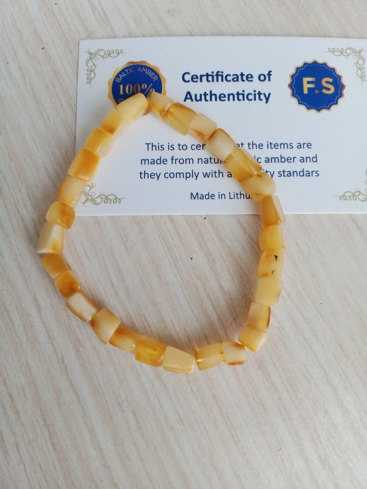 Damla Kehribar bileklik  4 gram 19 cm - Görsel 2