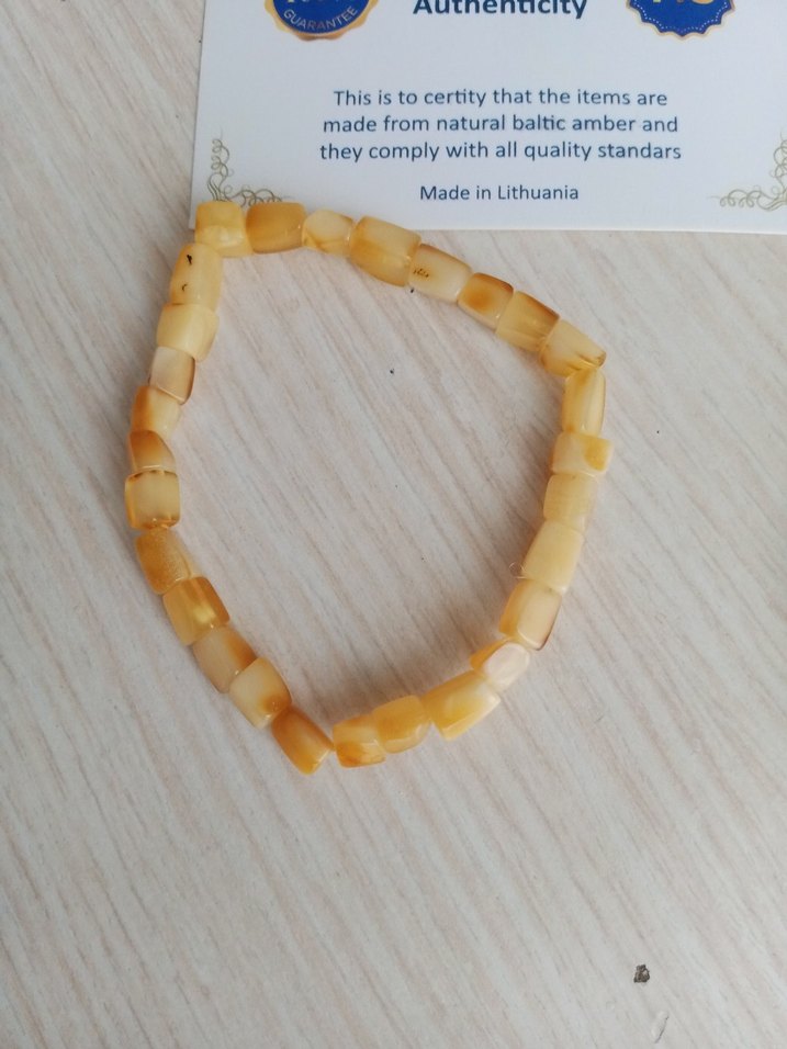 Damla Kehribar bileklik  4 gram 19 cm - Görsel 5