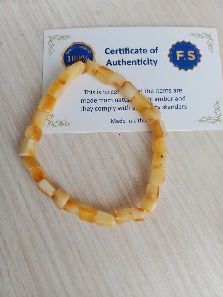 Damla Kehribar bileklik  4 gram 19 cm - Görsel 3