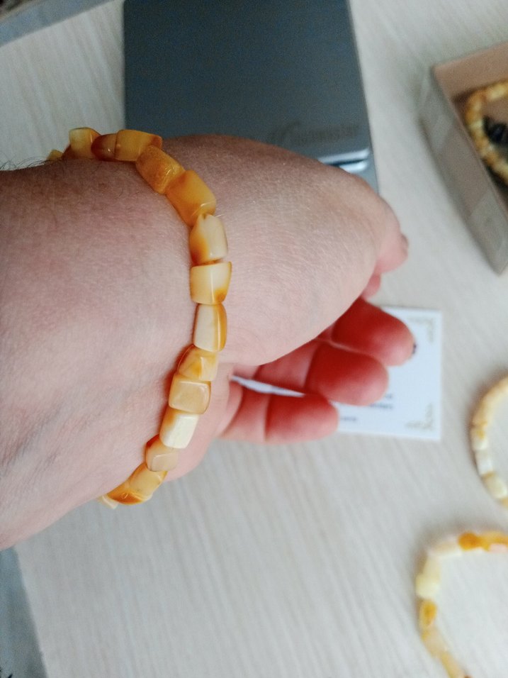 Damla Kehribar bileklik  4 gram 19 cm - Görsel 4