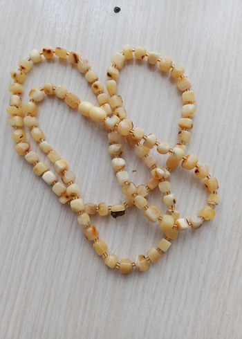 Damla Kehribar kolye 65 cm 13 gram damla - Görsel 5