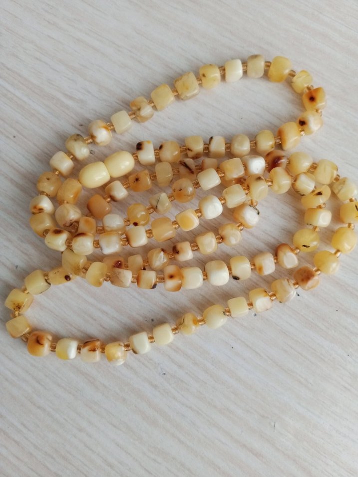 Damla Kehribar kolye 65 cm 13 gram damla - Görsel 2