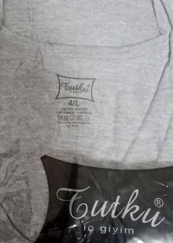 Erkek Gri Atlet 6'lı  normal L beden atlet - Görsel 6