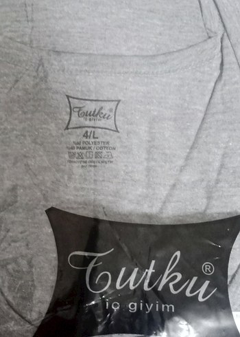 Erkek Gri Atlet 6'lı  normal L beden atlet - Görsel 5