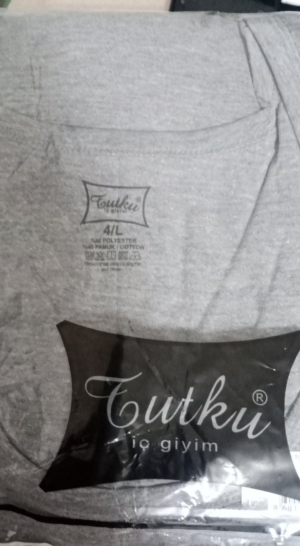 Erkek Gri Atlet 6'lı  normal L beden atlet - Görsel 5