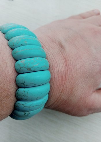 Turkuaz Boncuklu Kadın Bileklik - Görsel 3