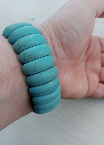 Turkuaz Boncuklu Kadın Bileklik - Görsel 4