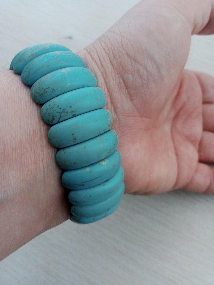 Turkuaz Boncuklu Kadın Bileklik - Görsel 4