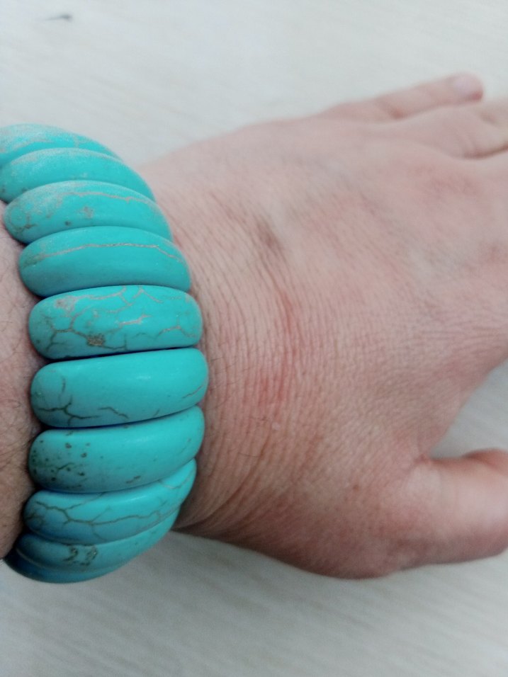 Turkuaz Boncuklu Kadın Bileklik - Görsel 2