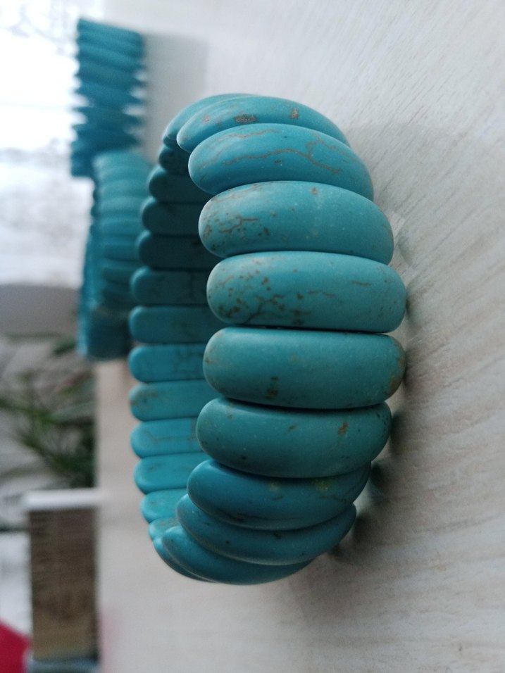 Bohem Tarz Elastik Turkuaz Yılan Desenli Bileklik - Görsel 4