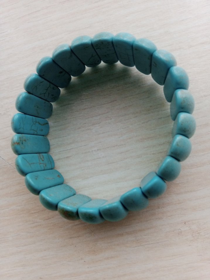 Bohem Tarz Elastik Turkuaz Yılan Desenli Bileklik - Görsel 3