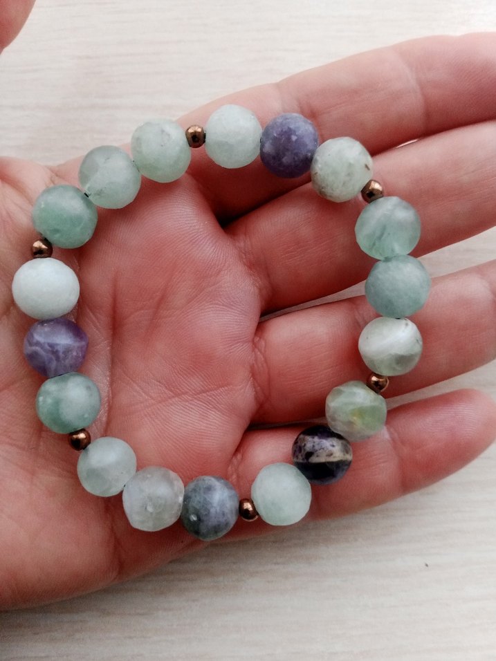 Turkuaz Boncuklu Bohem Bileklik - Görsel 5