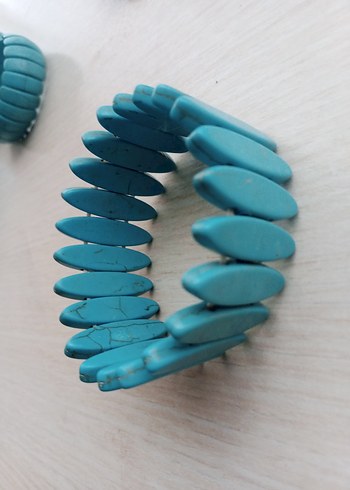 Turkuaz Boncuklu Bohem Kadın Bileklik - Görsel 7