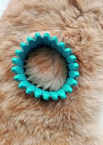 Turkuaz Boncuklu Bohem Kadın Bileklik - Görsel 4