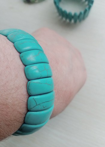 Turkuaz Elastik Bohem Bileklik turkuaz rengi - Görsel 3
