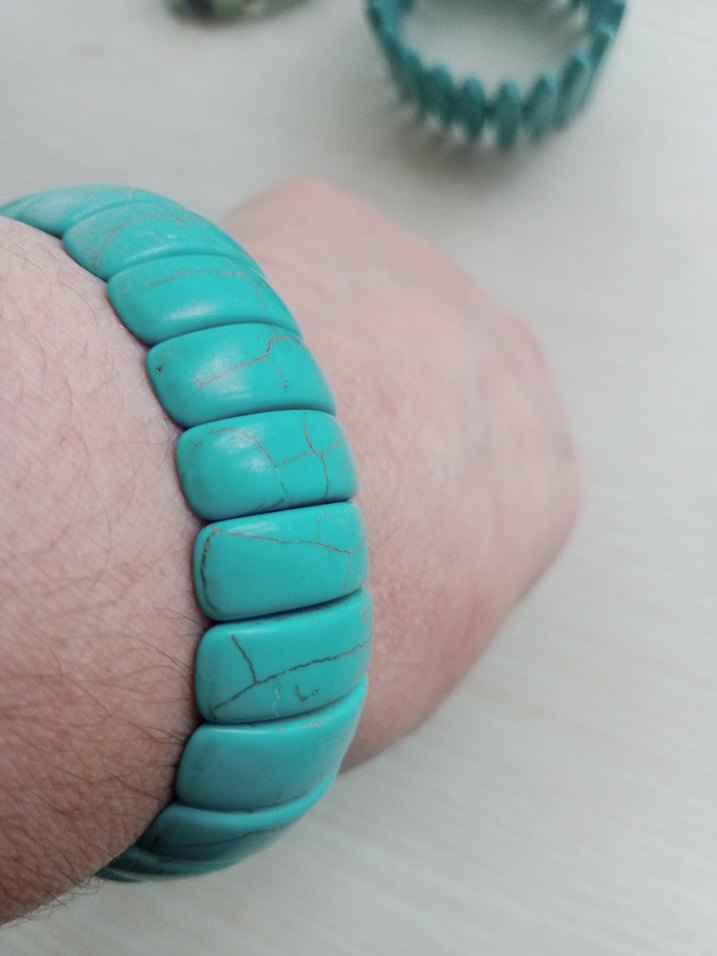 Turkuaz Elastik Bohem Bileklik turkuaz rengi - Görsel 3